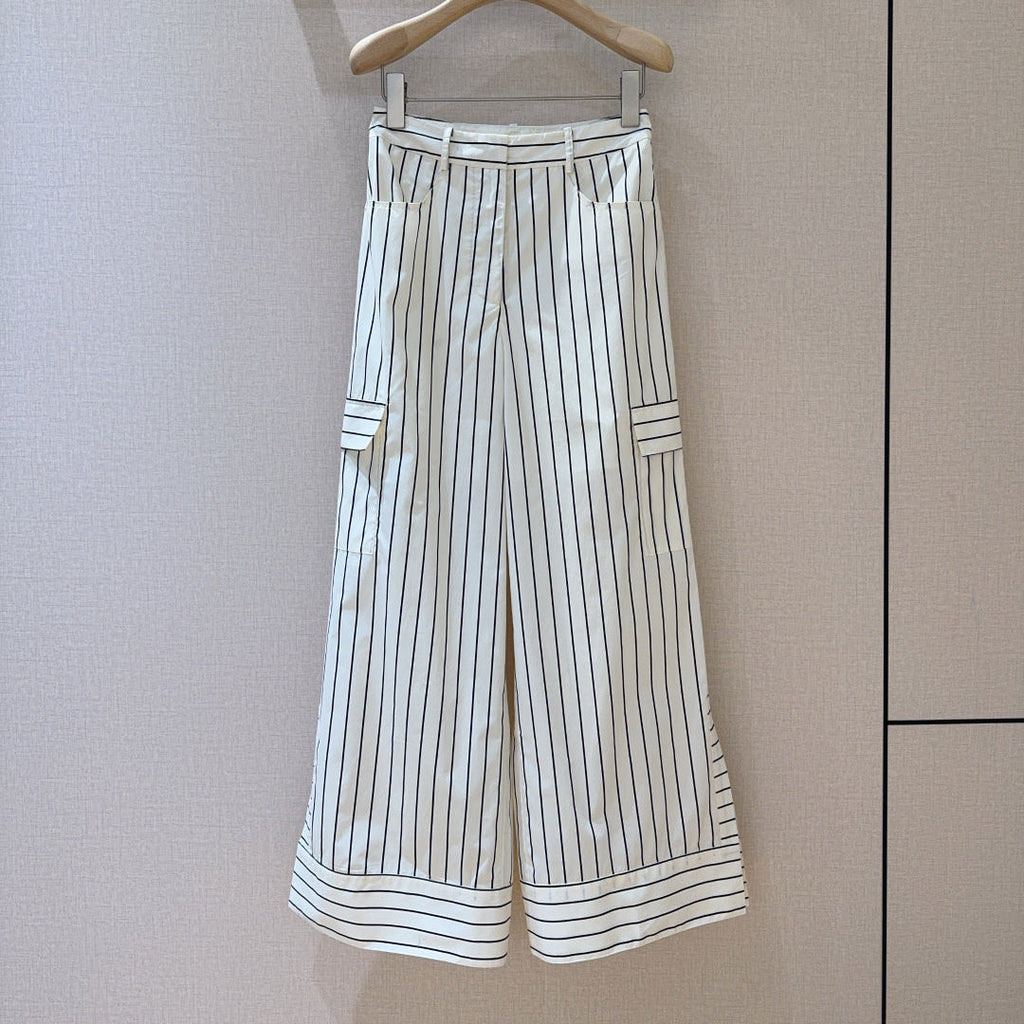 LOUIS VUITTON LV 25S VERTICAL STRIPED WIDE-LEG PANTS 0149
