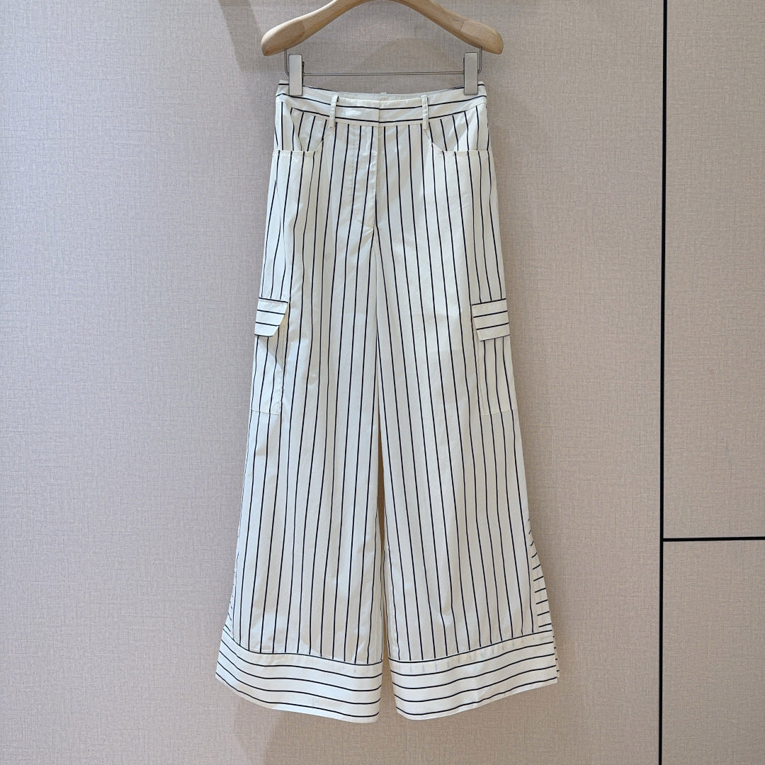 LOUIS VUITTON LV 25S VERTICAL STRIPED WIDE-LEG PANTS 0149