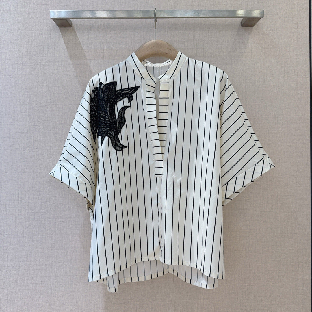 LOUIS VUITTON LV 25S VERTICAL STRIPED SHIRT 0148