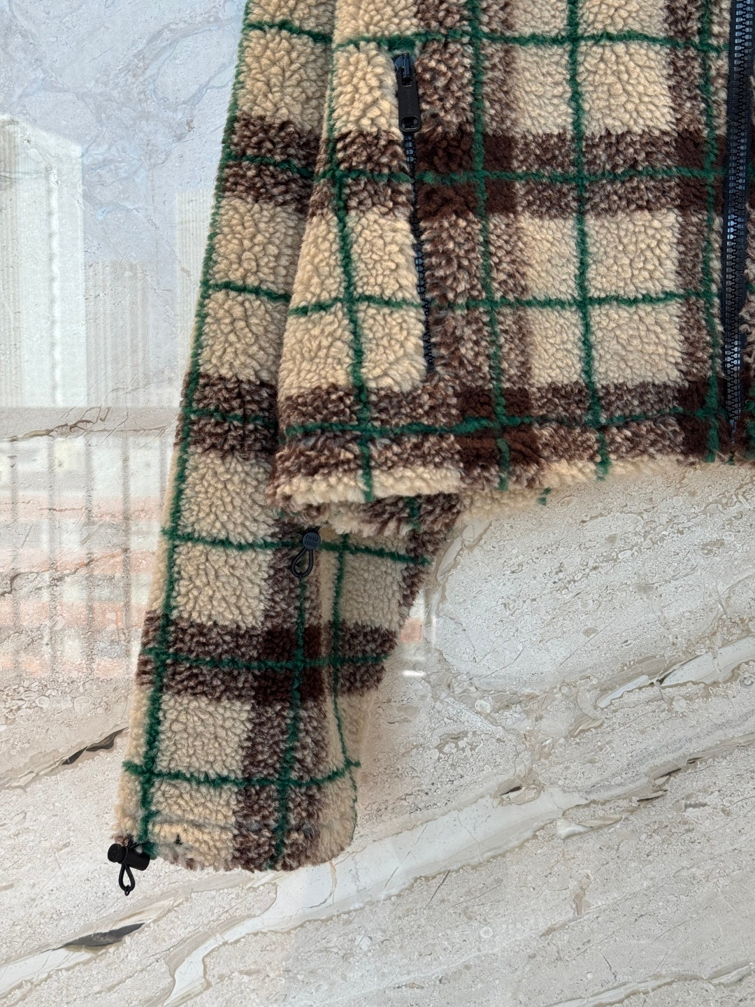 MIUMIU PLAID FLEECE JACKET STYLE 714