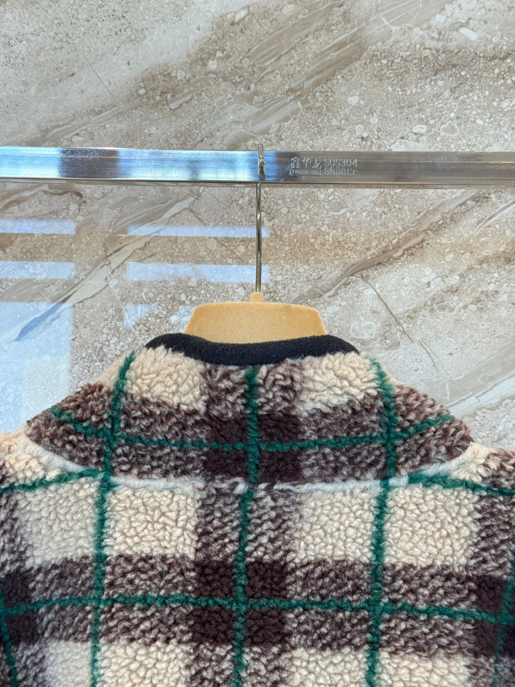 MIUMIU PLAID FLEECE JACKET STYLE 714
