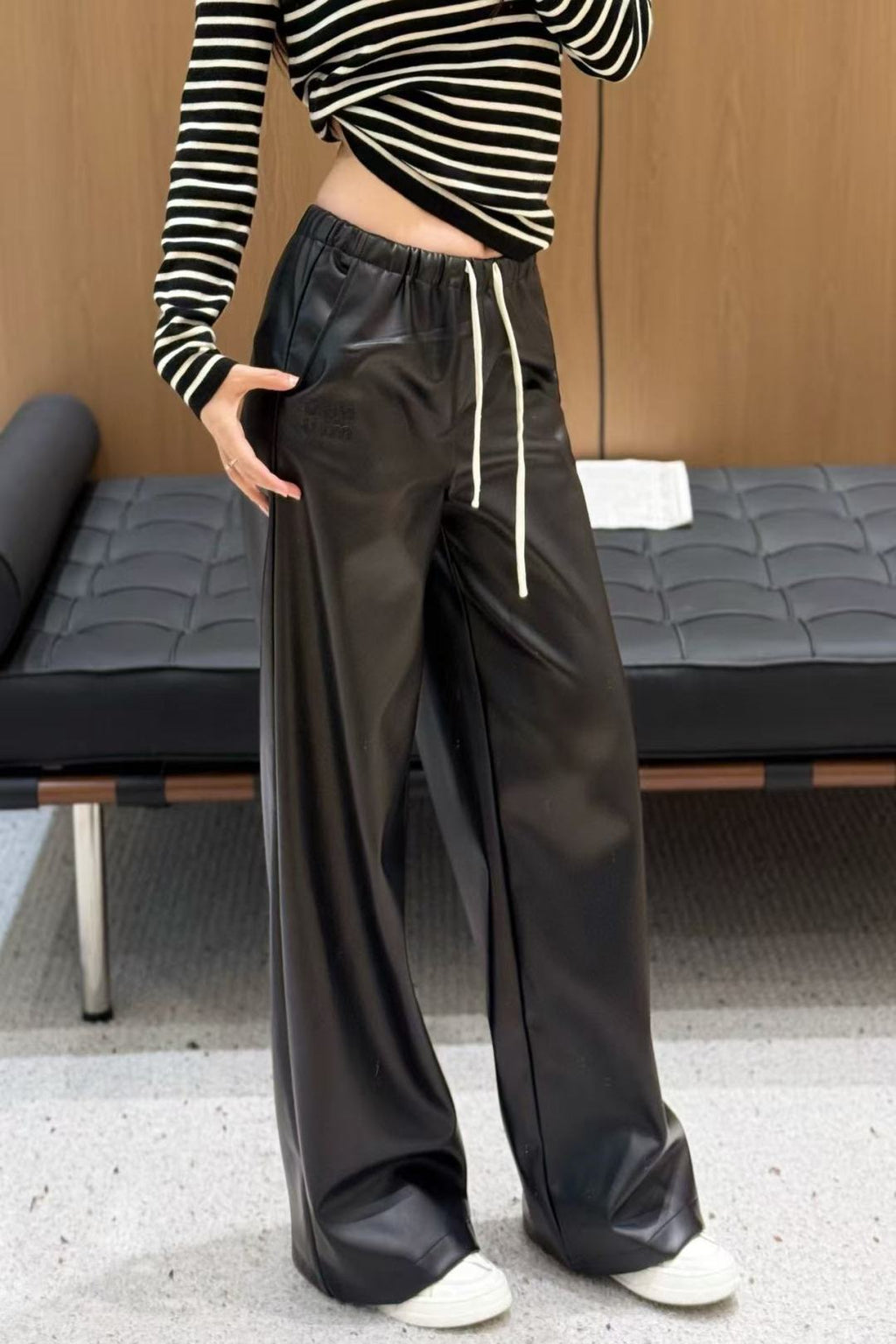 MIUMIU LEATHER PANTS STYLE 500