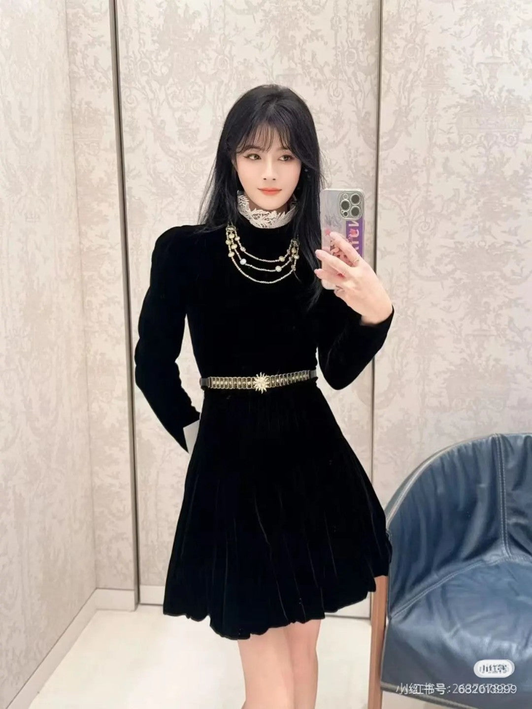 DIOR 25S VELVET DRESS 683