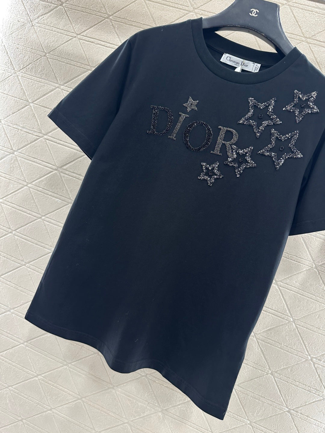 DIOR 25S ROUND-NECK SEQUIN T-SHIRT 730