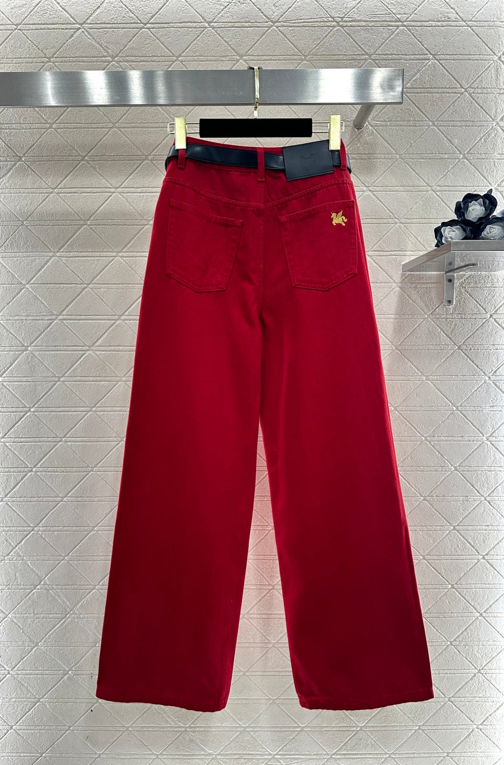 HERMES HERMES 25S HIGH-WAIST STRAIGHT JEANS 352