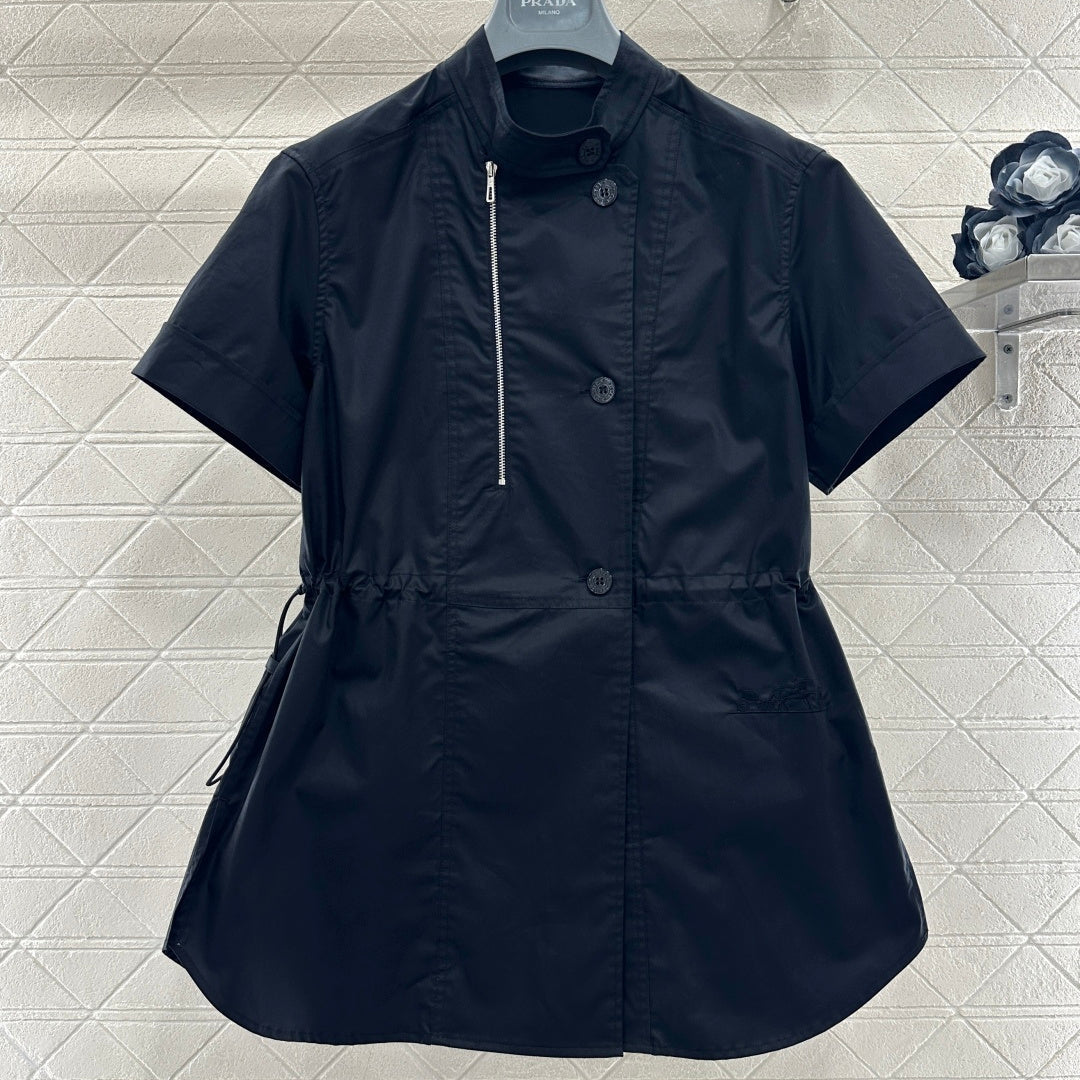 HERMES 25S SHORT-SLEEVE SHIRT DRESS 383
