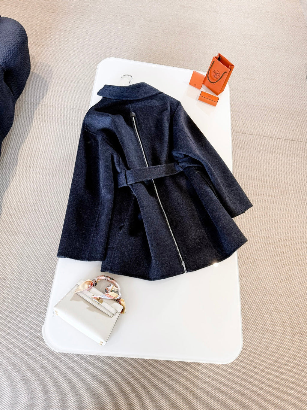 HERMES HERMES 25S MID-LENGTH KNIT COAT 266