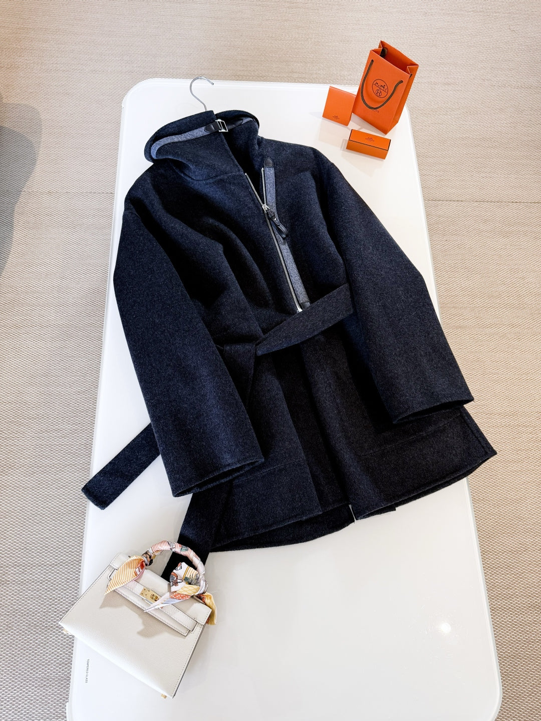 HERMES HERMES 25S MID-LENGTH KNIT COAT 266