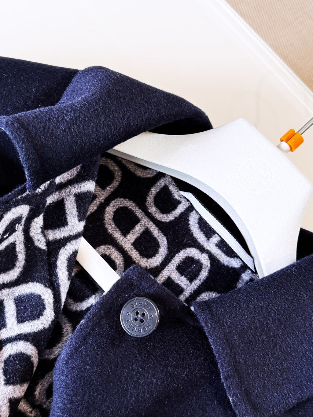 HERMES HERMES 25S BELTED CASERE PEACOAT 269