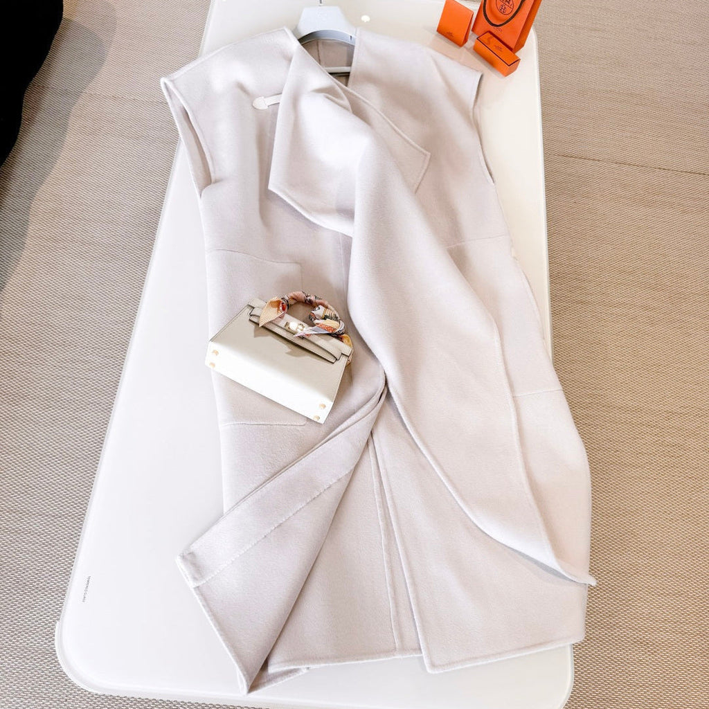HERMES HERMES 25S REVERSIBLE SLEEVELESS COAT 258