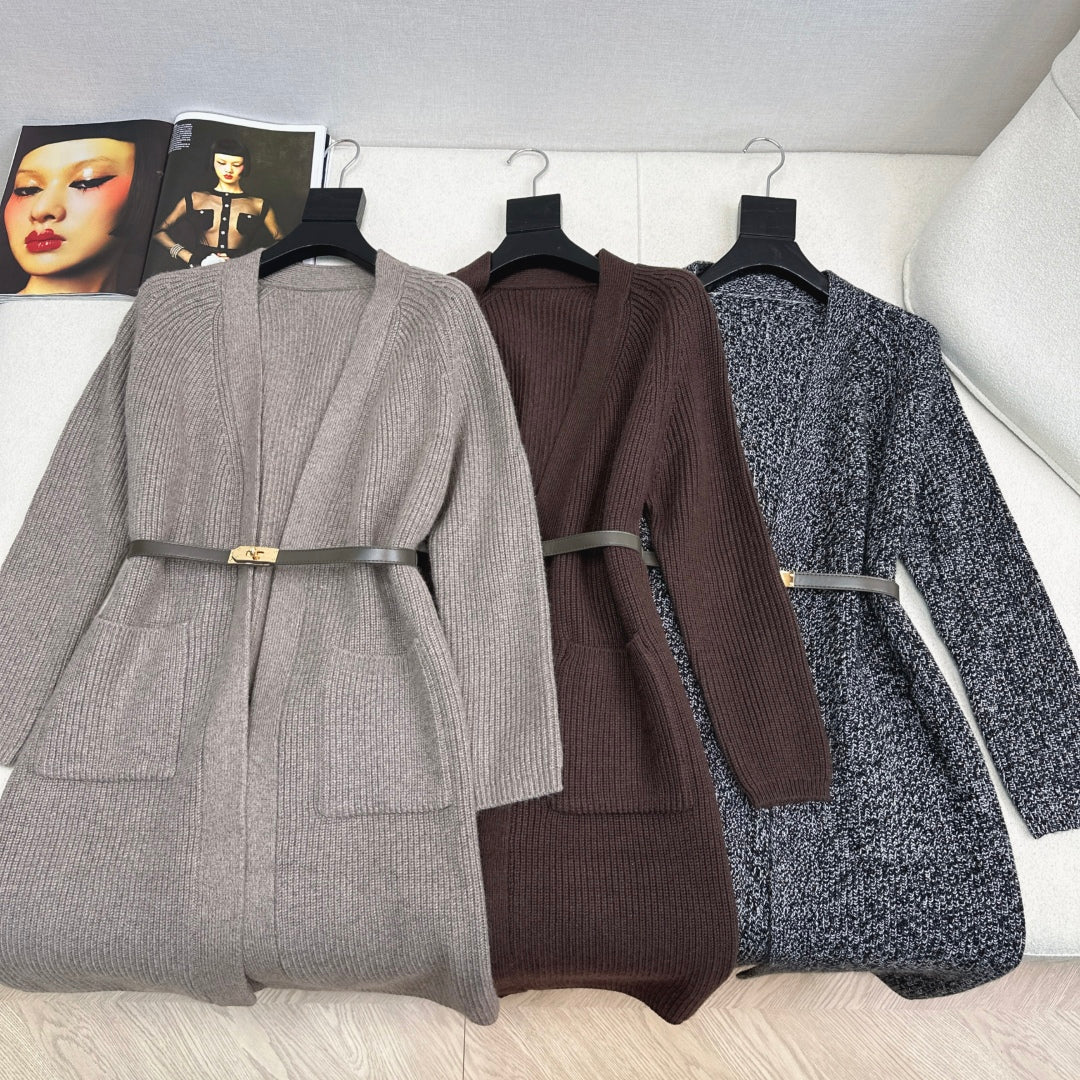 HERMES 25S LONG KNITTED CARDIGAN 081