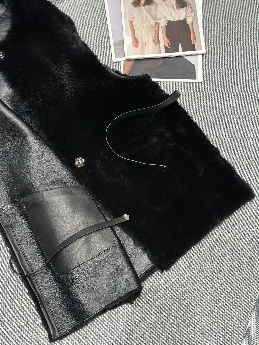HERMES 25S SHEARLING VEST483