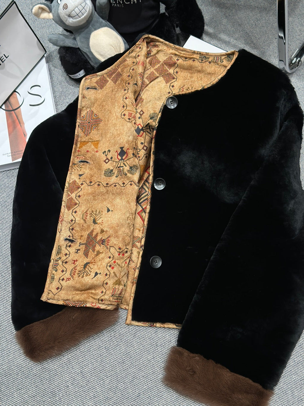 HERMES 25S REVERSIBLE FUR JACKET 474