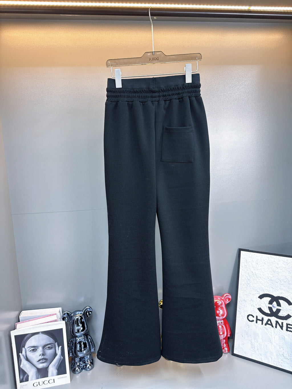 MIUMIU FLEECE TOP AND FLARED PANTS SET STYLE 217