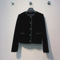 DIOR 25S ROUND-NECK VELVET JACKET 699