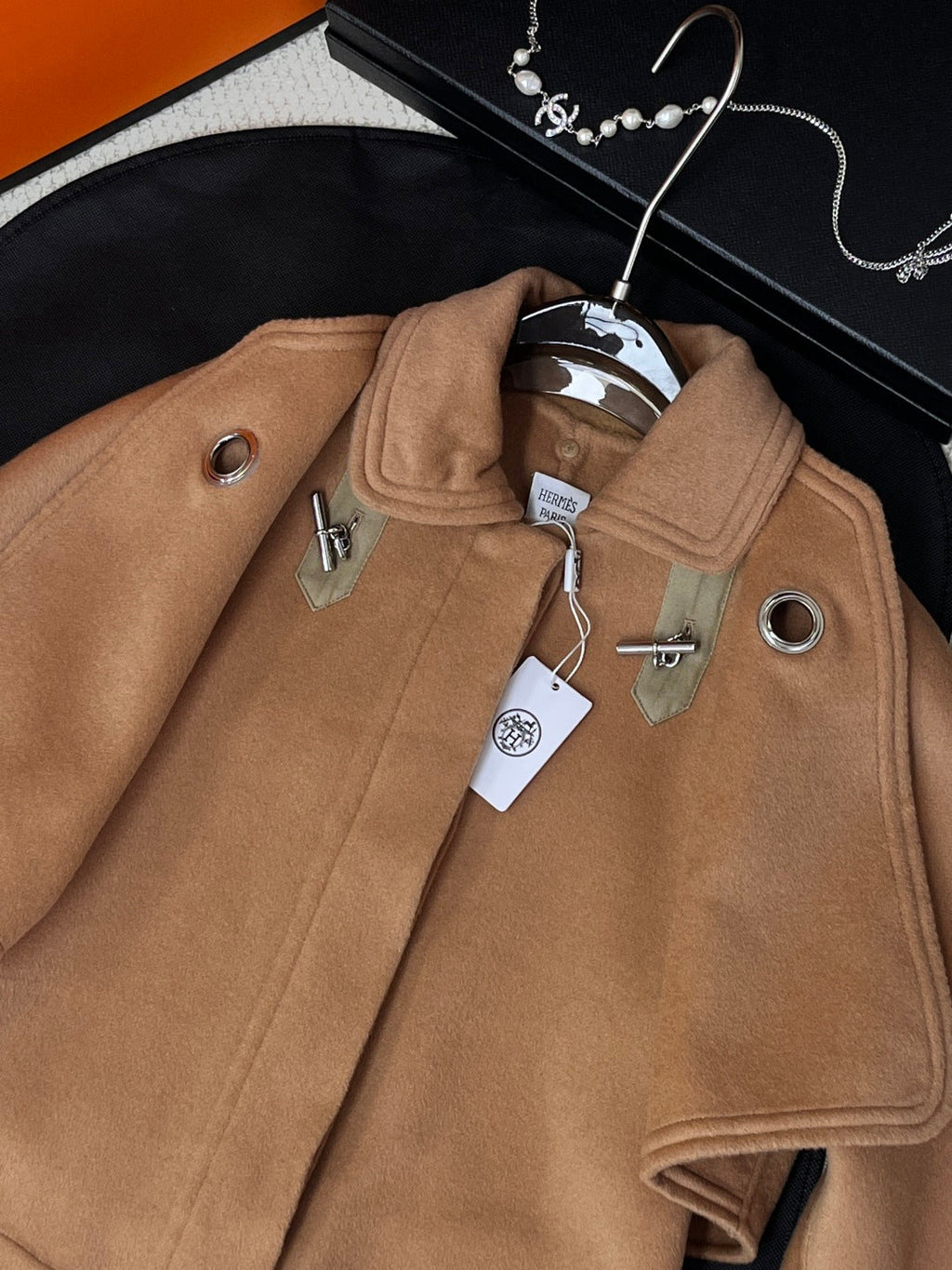 HERMES 25S REVERSIBLE LONG CASERE COAT 242