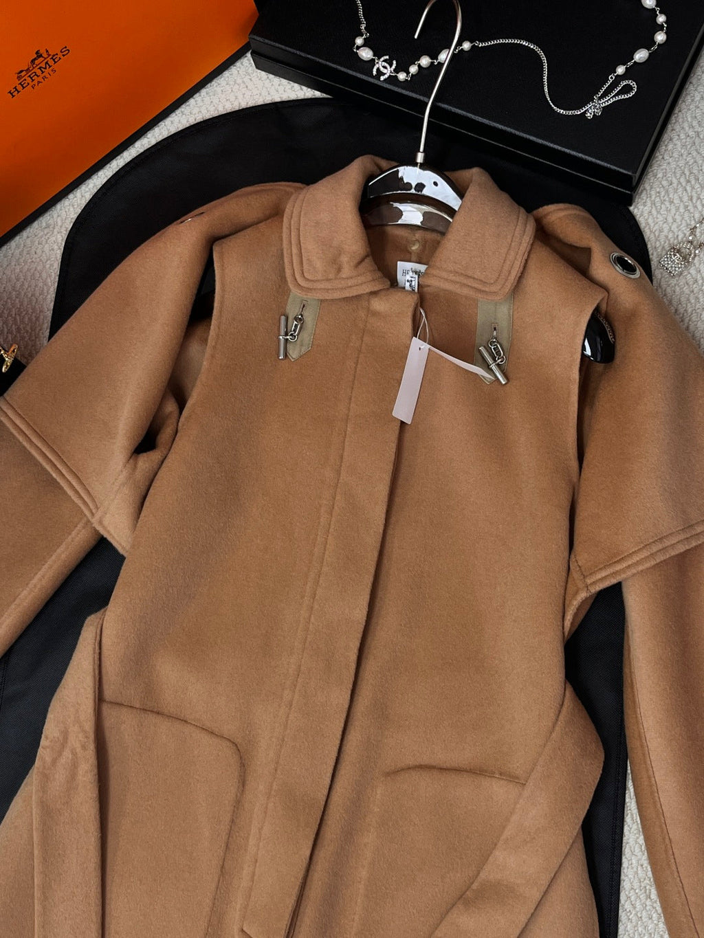 HERMES 25S REVERSIBLE LONG CASERE COAT 242