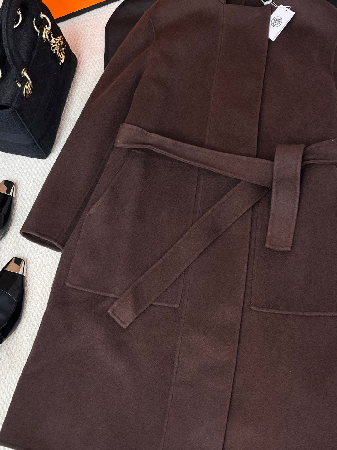 HERMES 25S REVERSIBLE LONG CASERE COAT 237