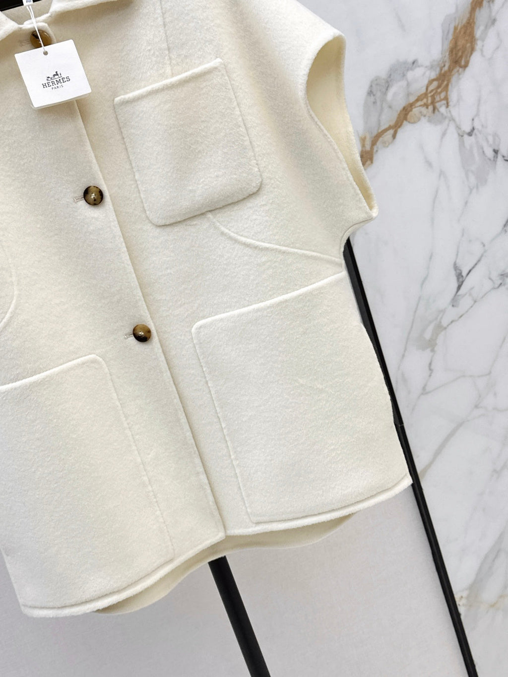 HERMES HERMES 25S PREMIUM REVERSIBLE KNIT VEST 278