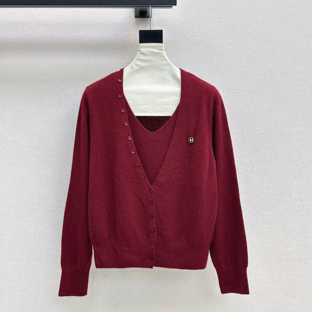 HERMES HERMES 25S V-NECK SWEATER 256