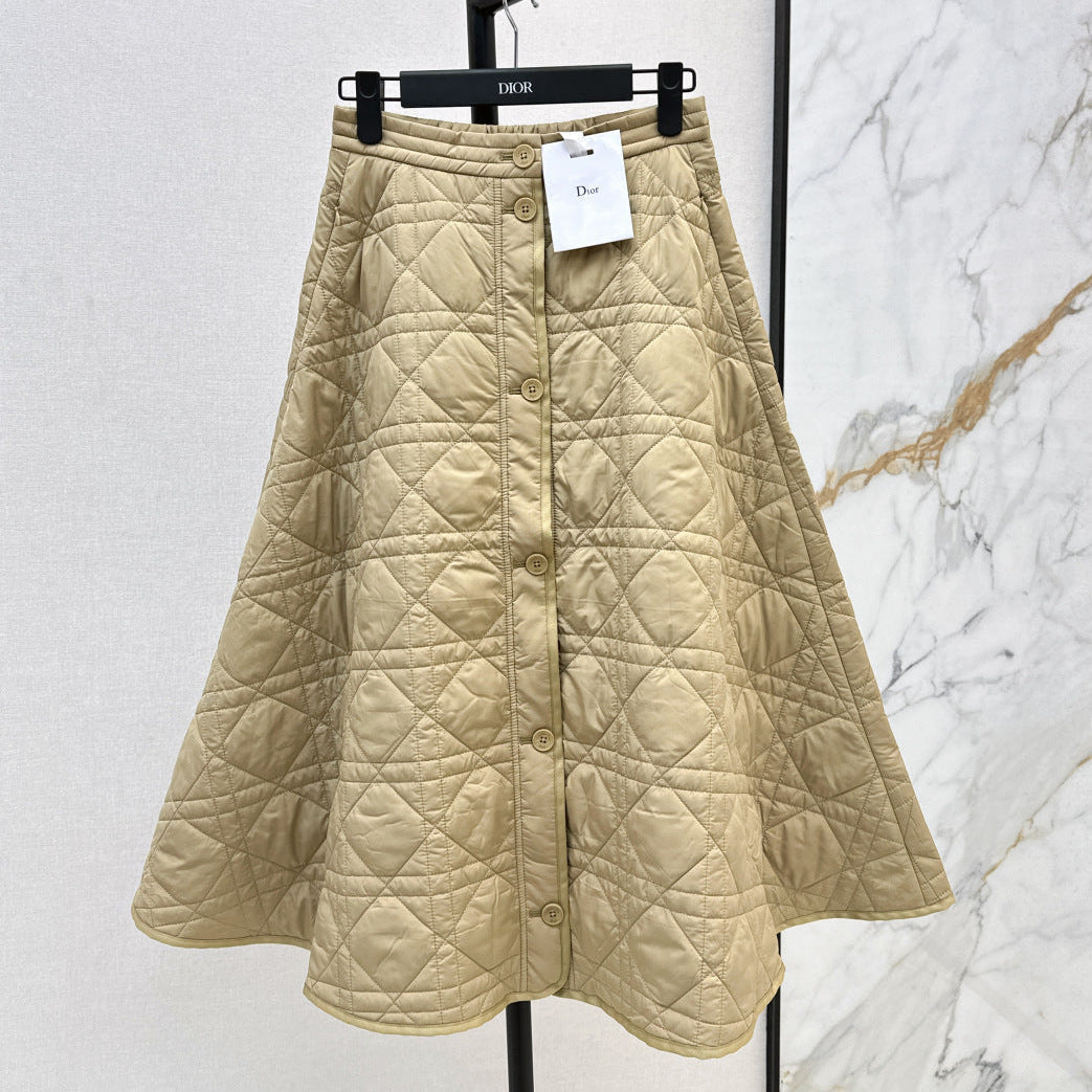 DIOR 25S LONG QUILTED SKIRT 526