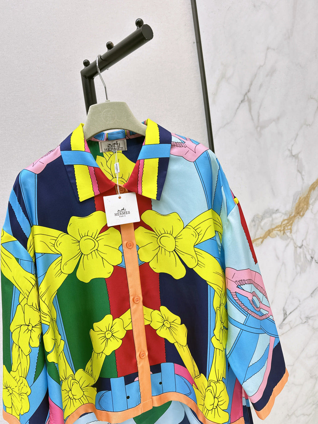 HERMES HERMES 25S SILK SHIRT 330