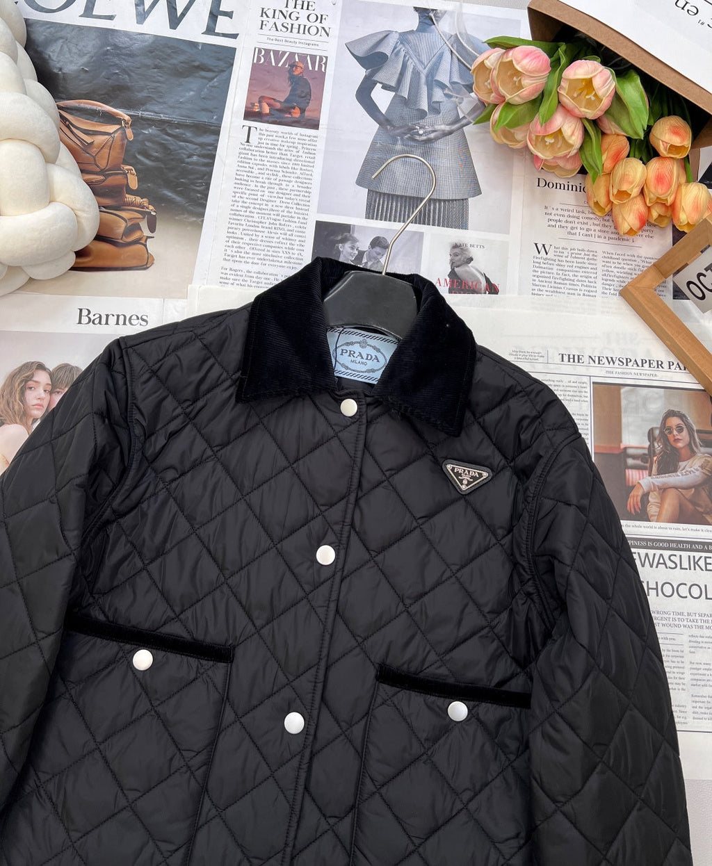 PRADA 25S LIGHTWEIGHT COTTON COLLARED JACKET 365