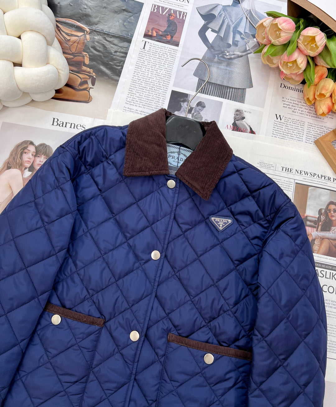 PRADA 25S LIGHTWEIGHT COTTON COLLARED JACKET 367