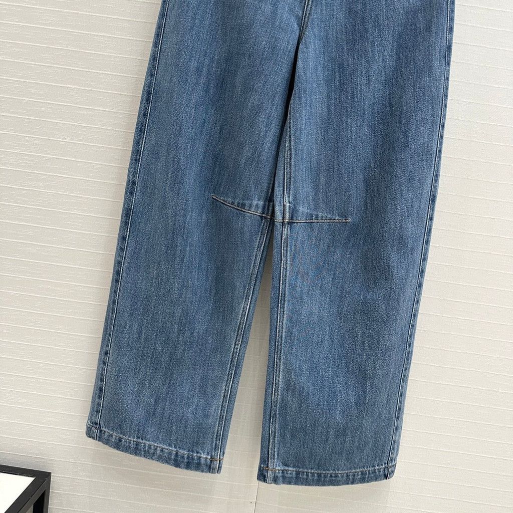Loewe 25 Sickle Jeans Blue Denim Cotton
