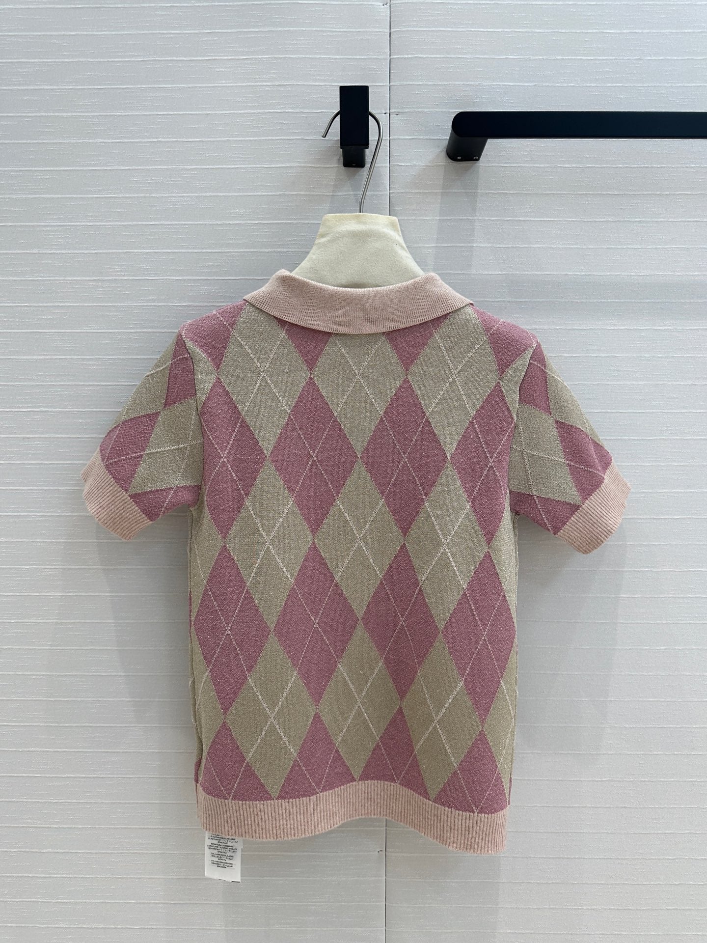 GUCCI Gucci 25 Short-sleeved Knitted Sweater Pink Wool