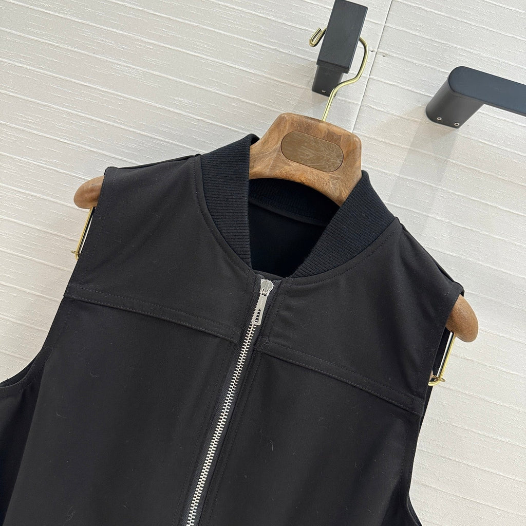 HERMES HERMES SLEEVELESS ZIPPER DRESS 276153
