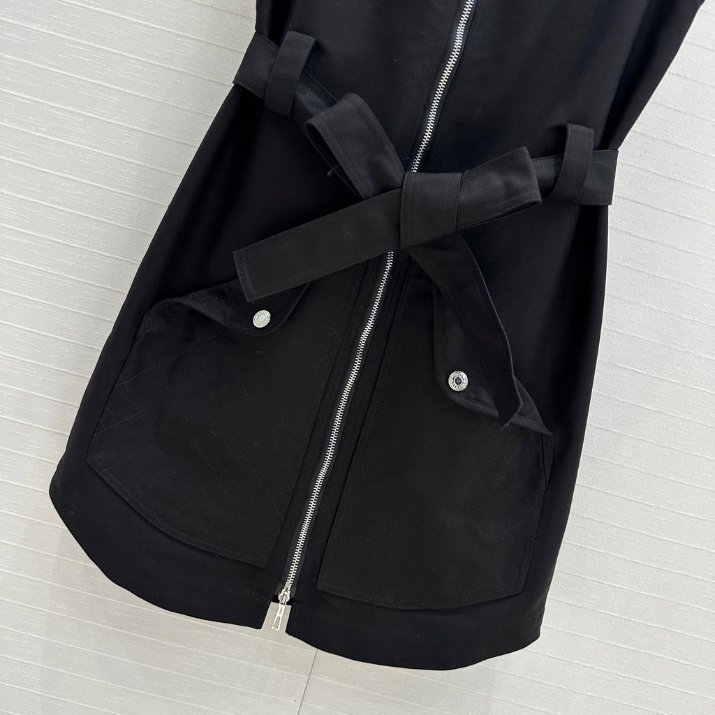 HERMES HERMES SLEEVELESS ZIPPER DRESS 276153