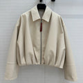 Loewe Draped Jacket Ivory Lambskin