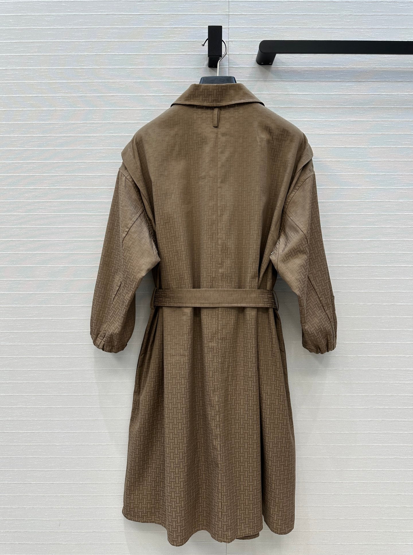HERMES HERMES JACQUARD SHIRT DRESS WITH TIE NECK 276147