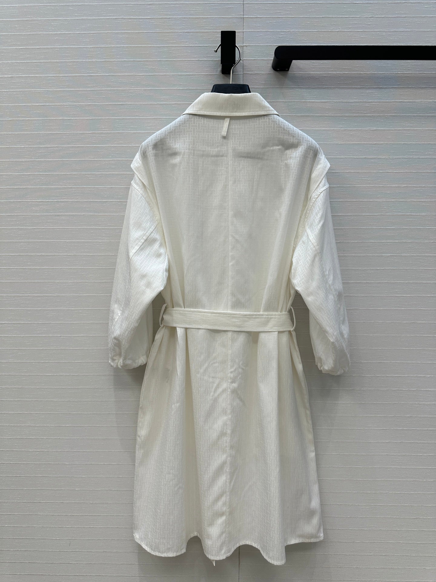 HERMES HERMES JACQUARD SHIRT DRESS WITH TIE NECK 276149