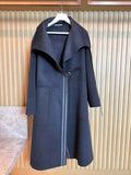 HERMES 25S LONG STAND-COLLAR CASERE COAT 317