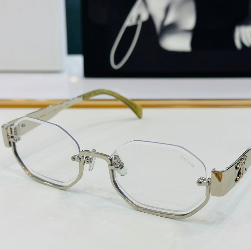 CELINE TRIOMPHE SEMI-RIMLESS SUNGLASS CL42118 IN METAL