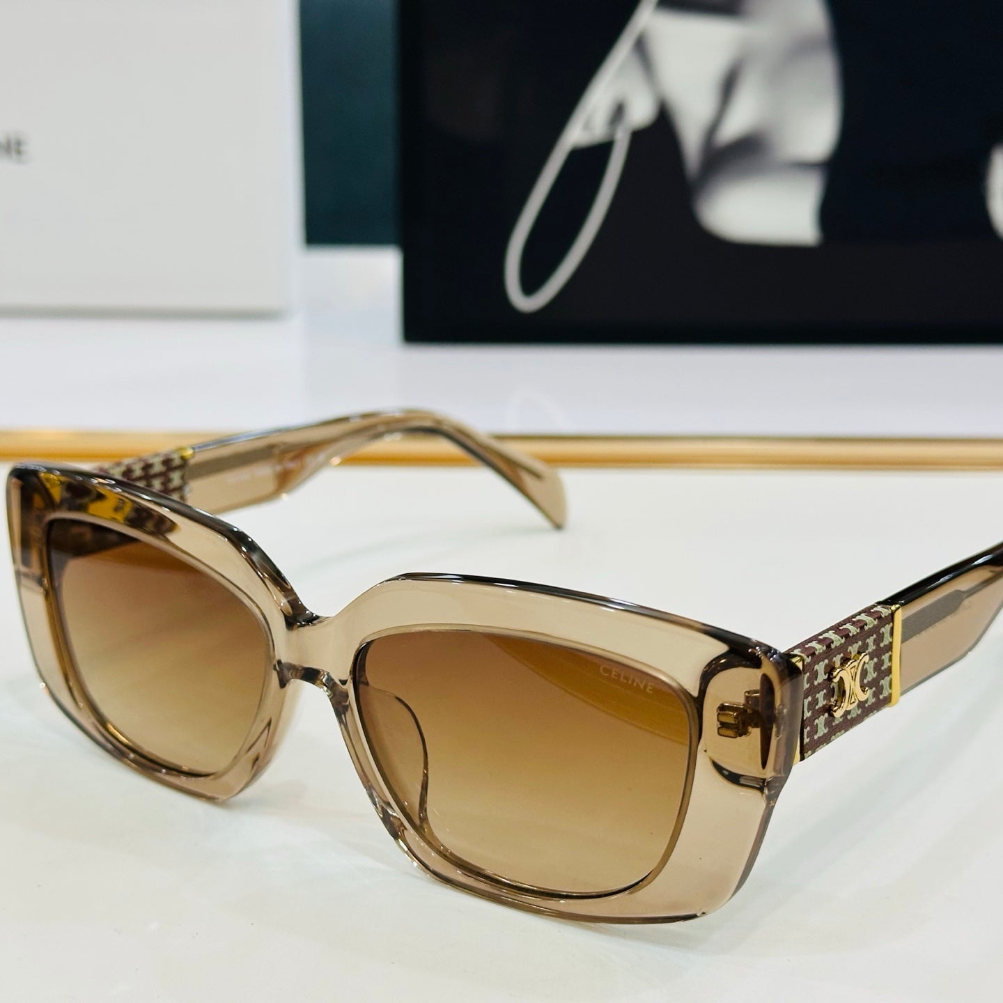 CELINE TRIOMPHE SUNGLASS CL40168U IN ACETATE