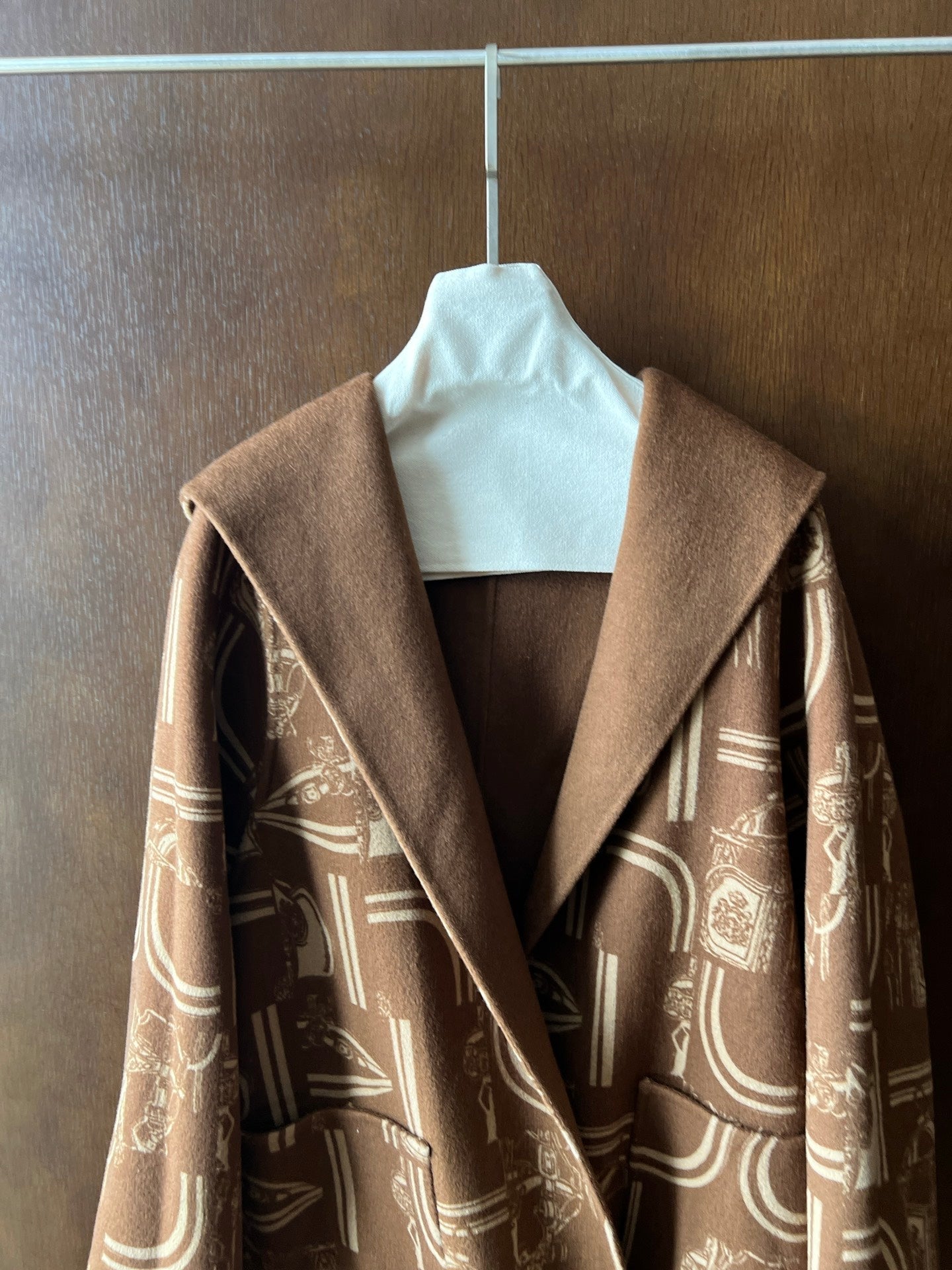HERMES HERMES 25S REVERSIBLE LONG HOODED COAT 046