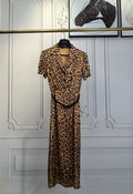 DIOR 25S SILK LEOPARD PRINT DRESS 678
