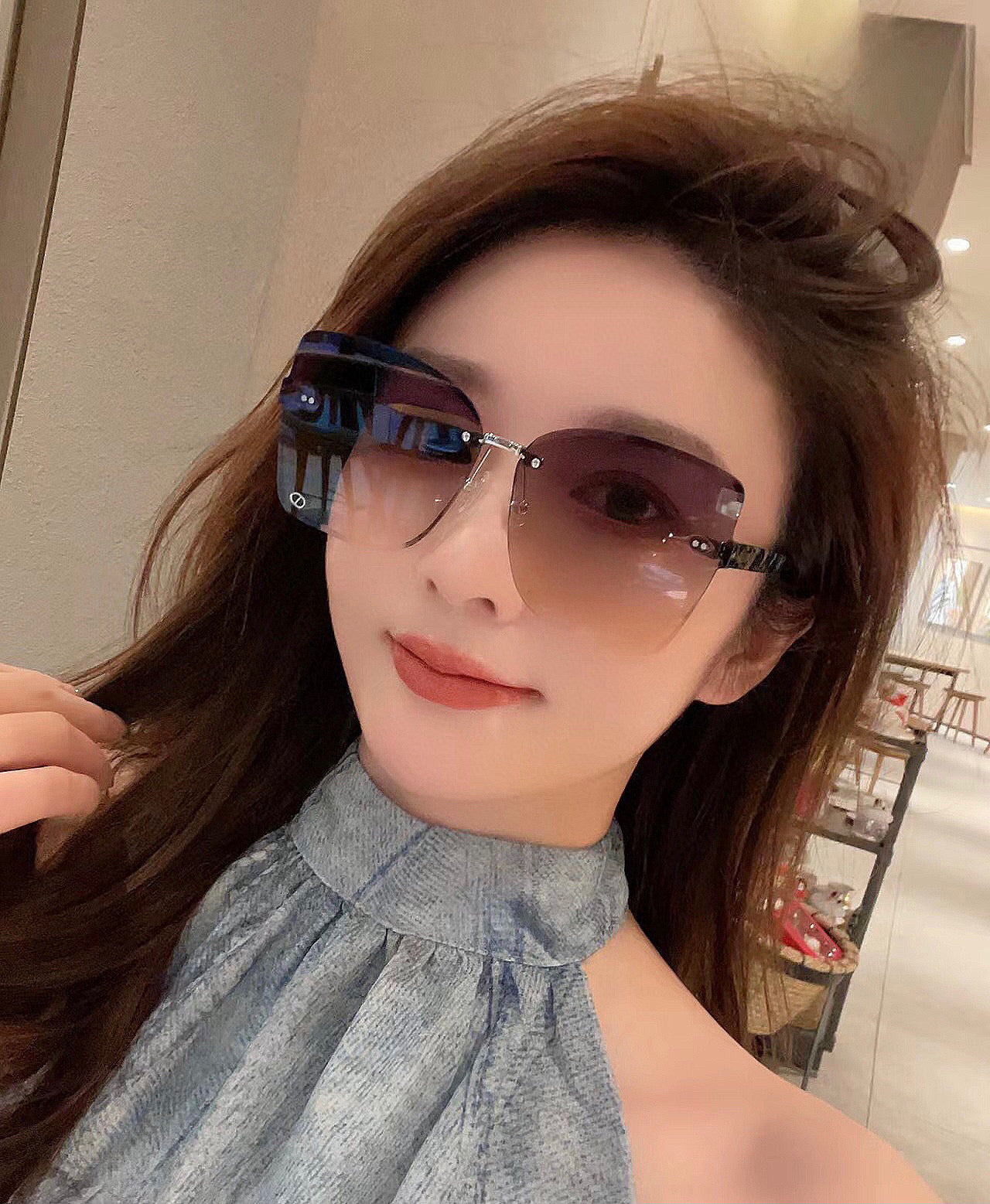 DIOR MONTAIGNE SUNGLASS CD6710 IN MULTICOLOR ACETATE