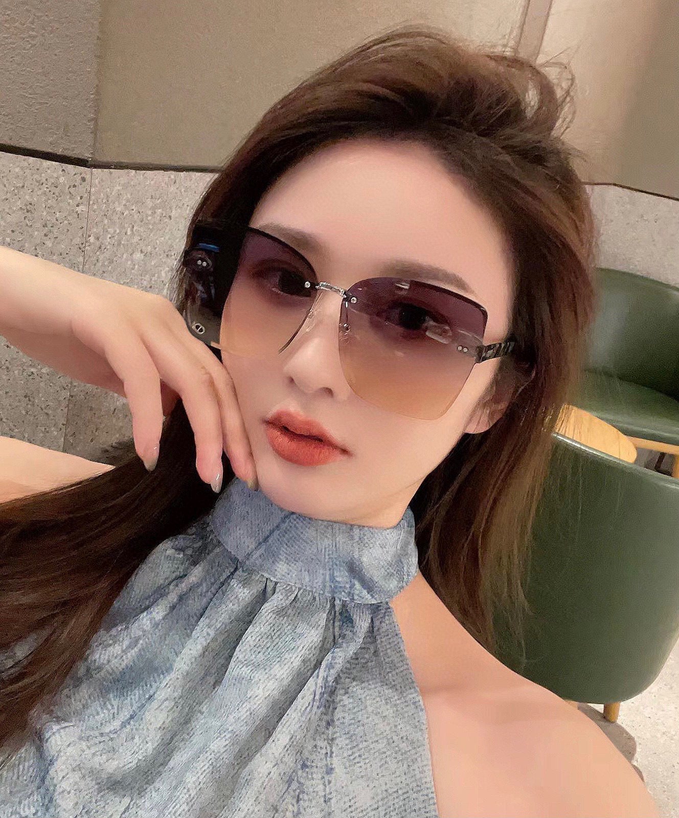 DIOR MONTAIGNE SUNGLASS CD6710 IN MULTICOLOR ACETATE