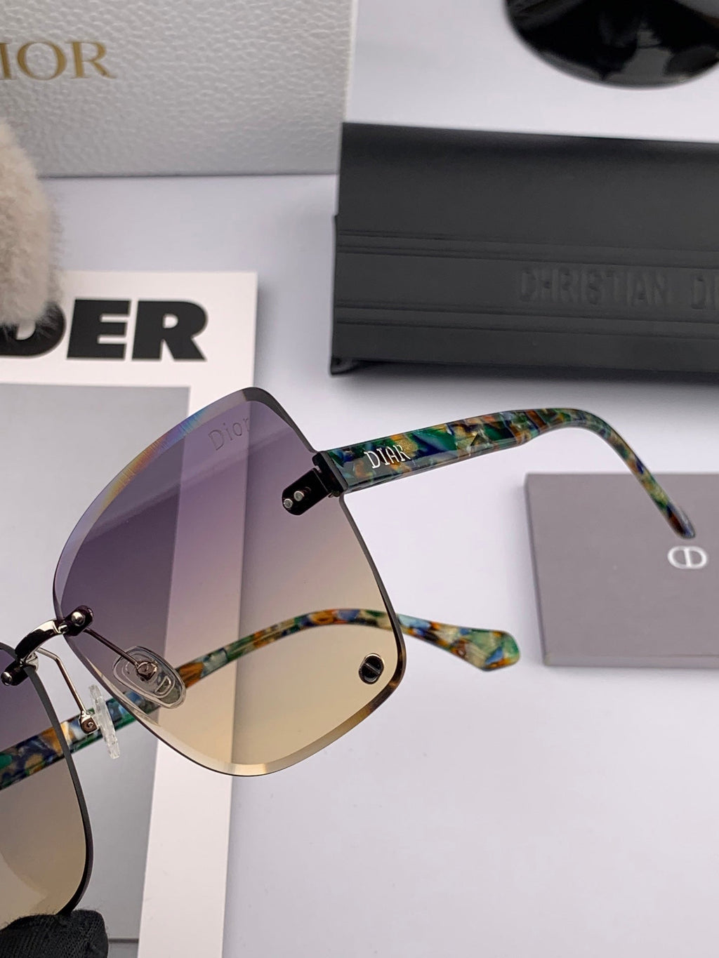 DIOR MONTAIGNE SUNGLASS CD6710 IN MULTICOLOR ACETATE