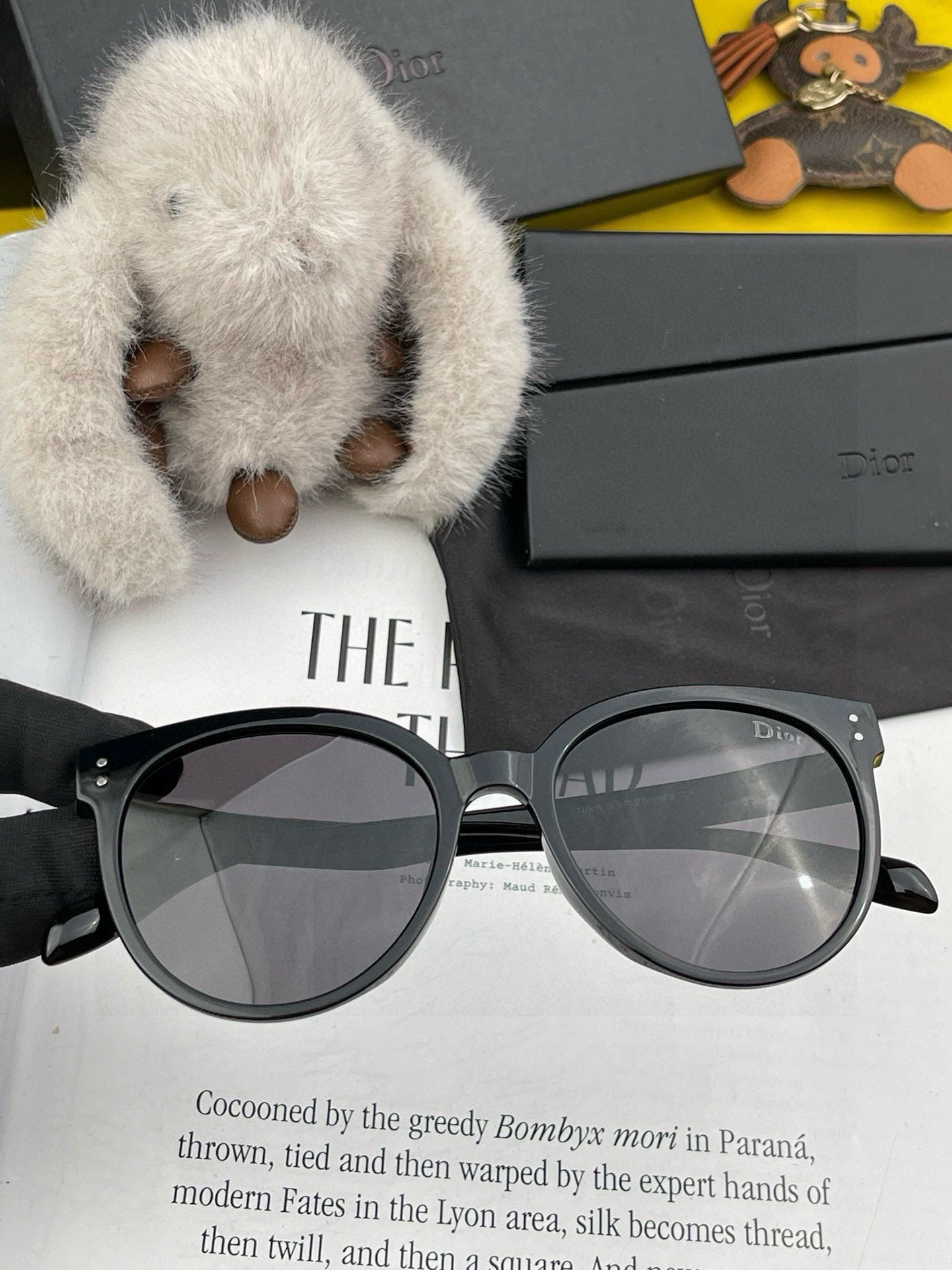 DIOR MONTAIGNE SUNGLASS CD5106 IN BLACK ACETATE