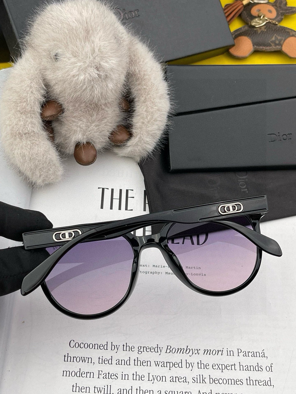 DIOR MONTAIGNE SUNGLASS CD5106 IN BLACK ACETATE
