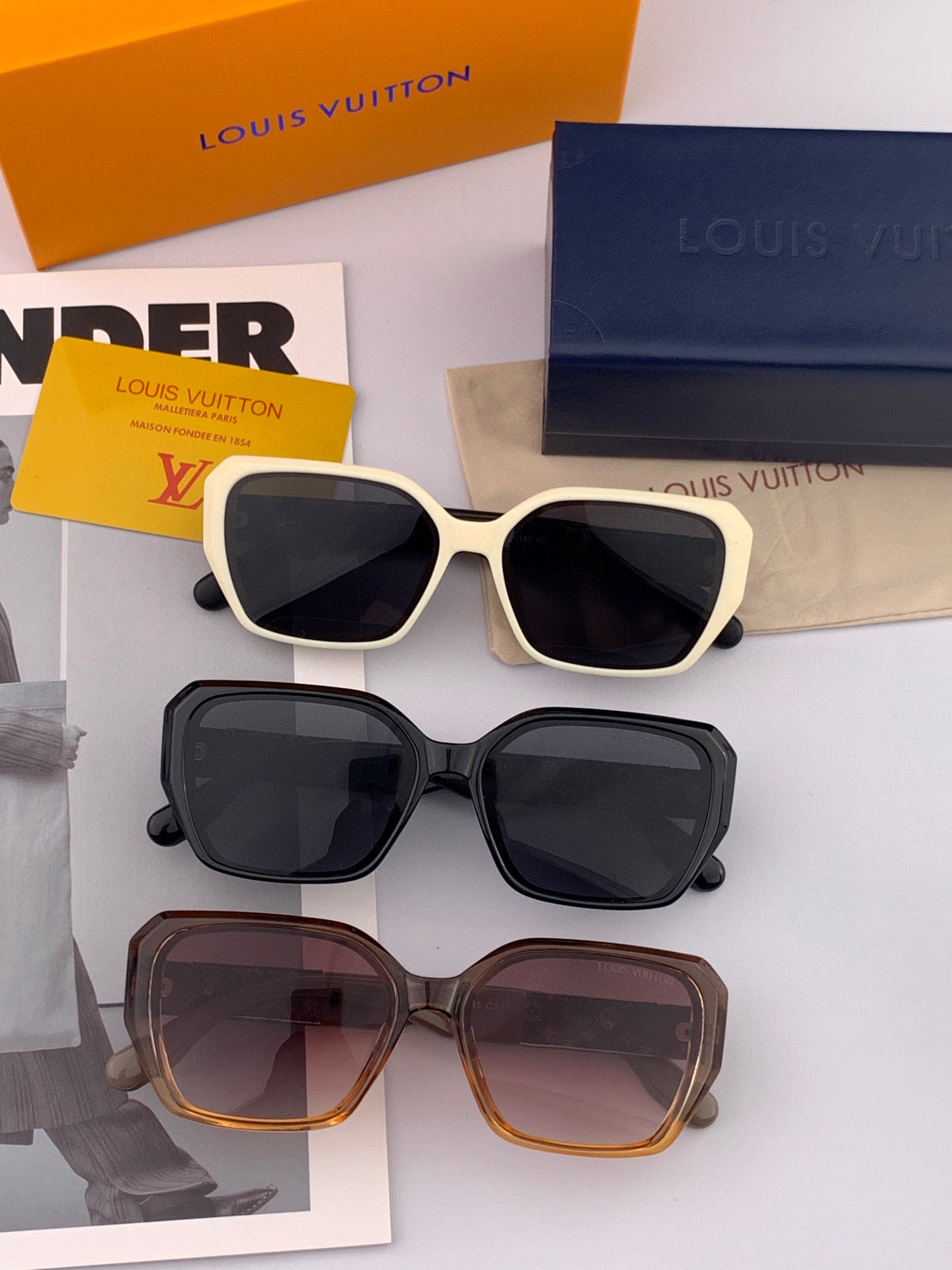 LOUIS VUITTON SQUARE SUNGLASSES L7132 IN ACETATE