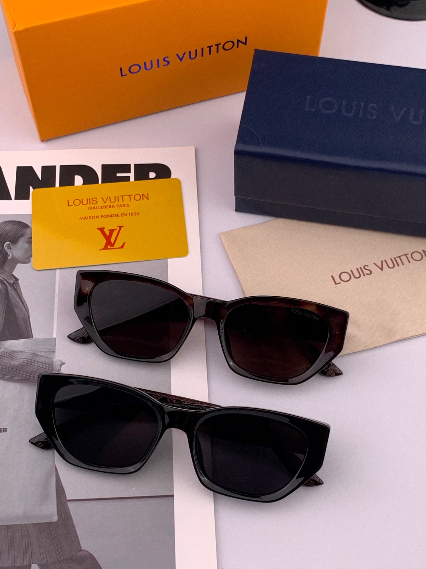 LOUIS VUITTON CAT EYE SUNGLASSES L9551 IN ACETATE