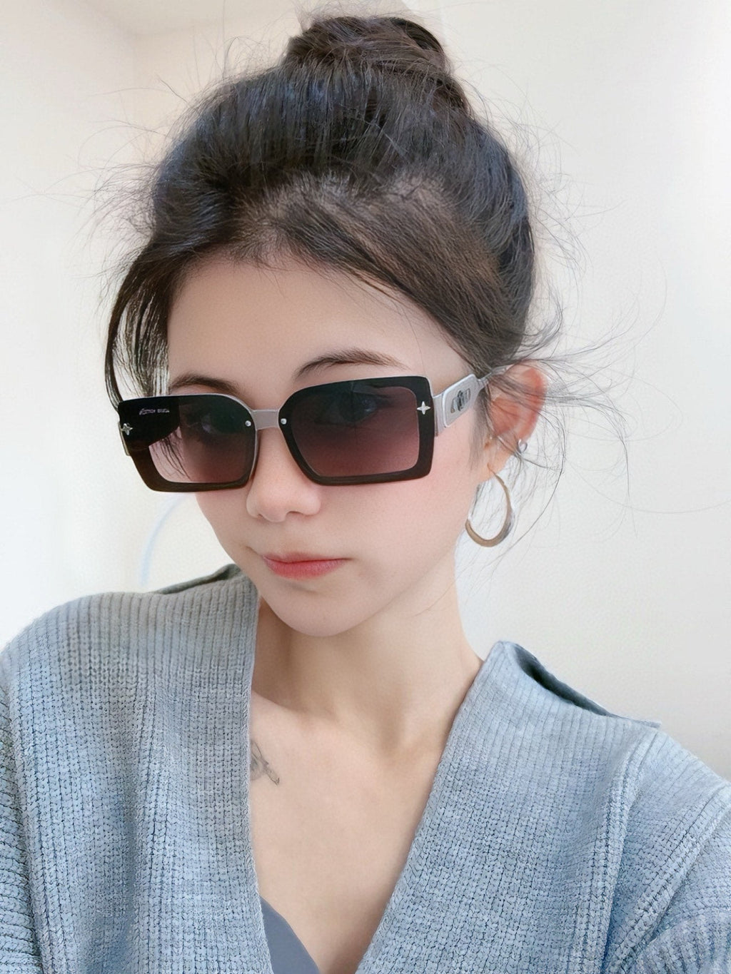 LOUIS VUITTON RECTANGLE SUNGLASSES L6771 IN ACETATE