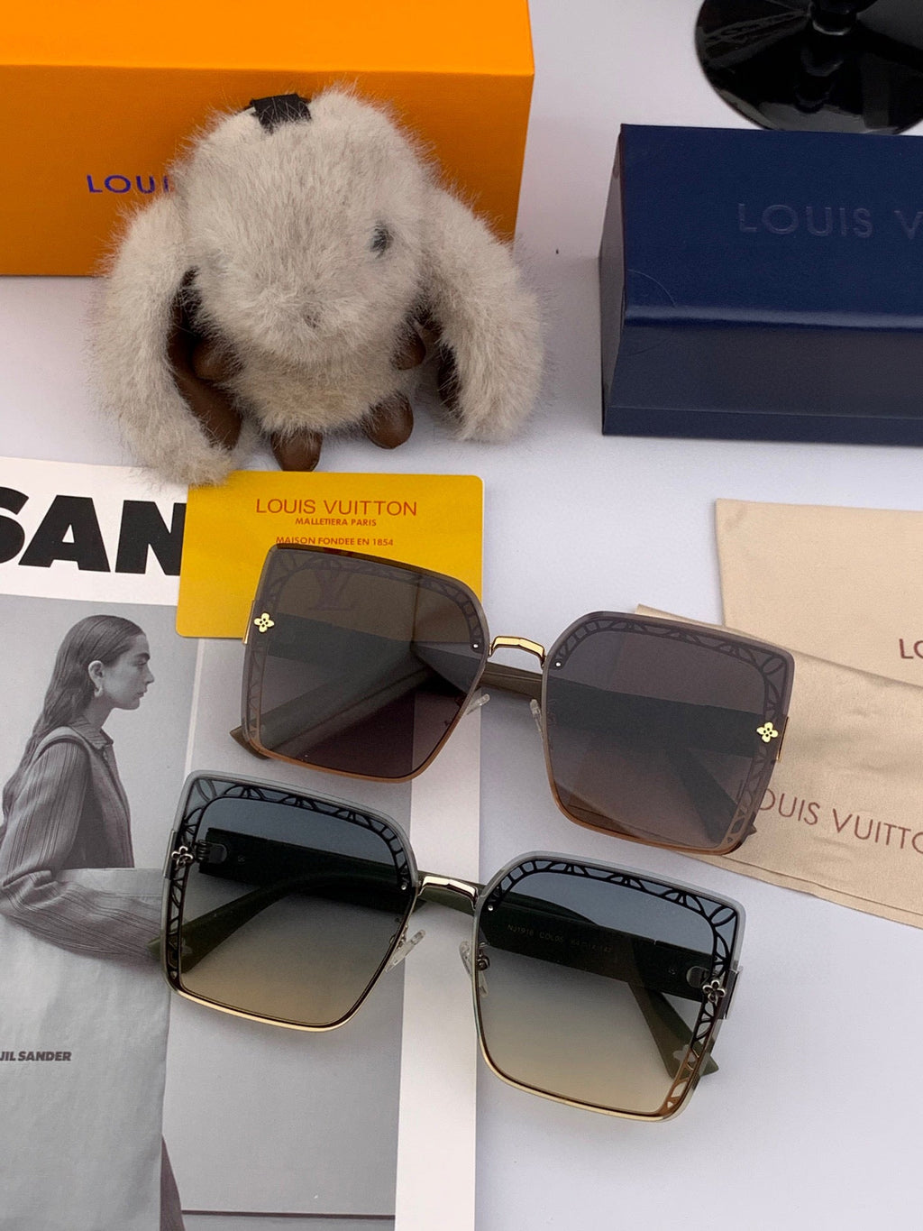 LOUIS VUITTON SQUARE SUNGLASSES L6191 IN ACETATE