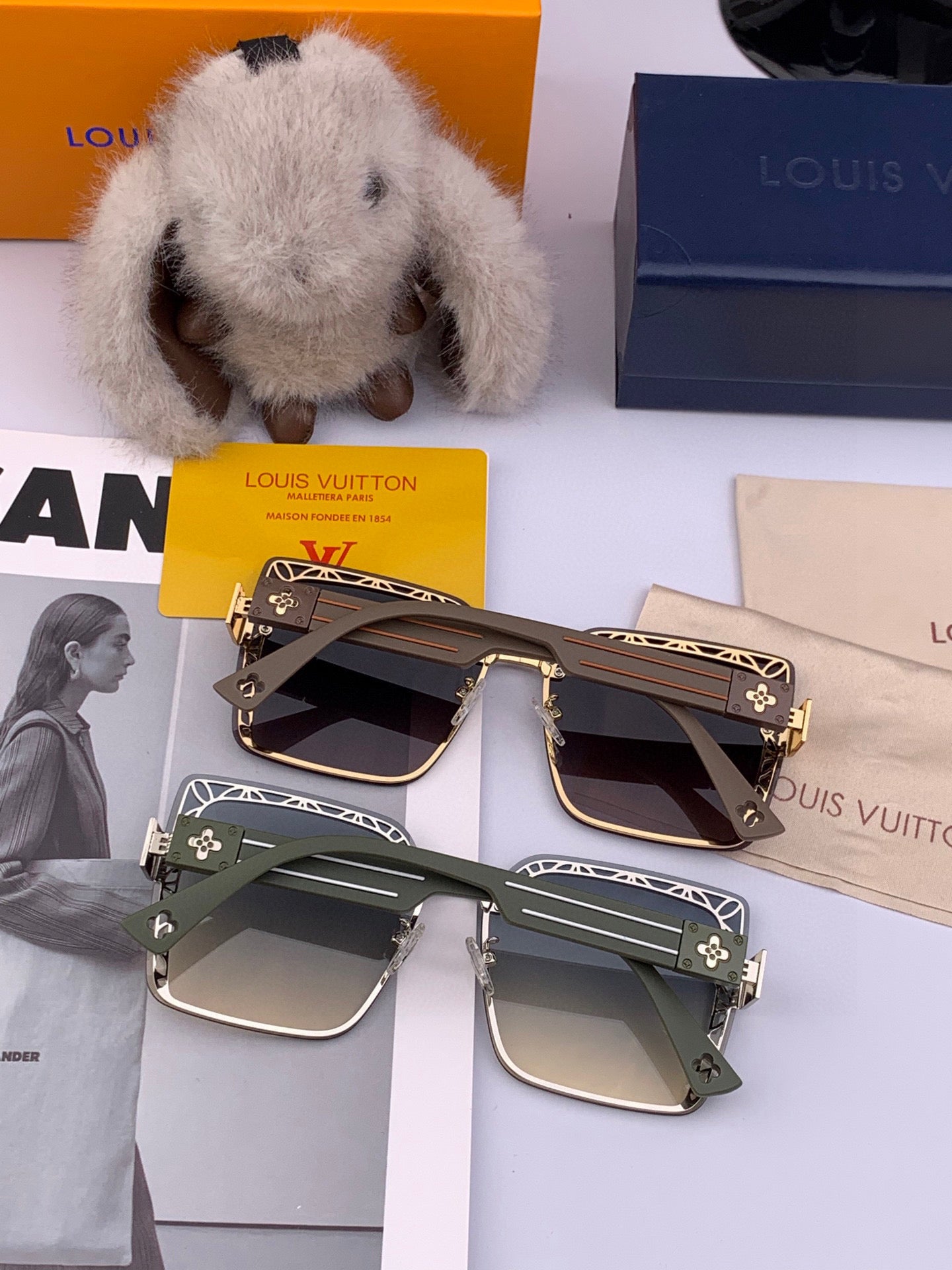 LOUIS VUITTON SQUARE SUNGLASSES L6191 IN ACETATE